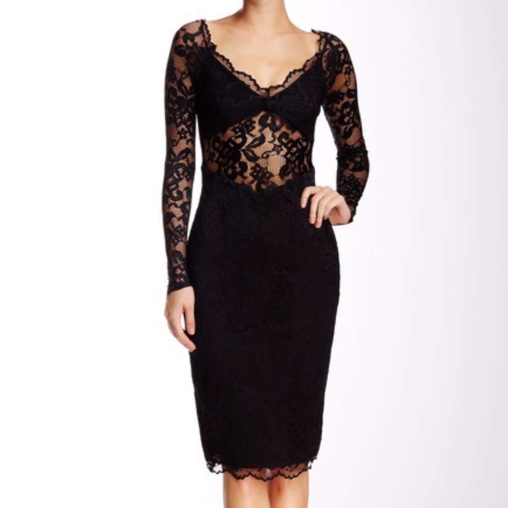 Bec & Bridge Cache Cache Long Sleeve Lace Dress